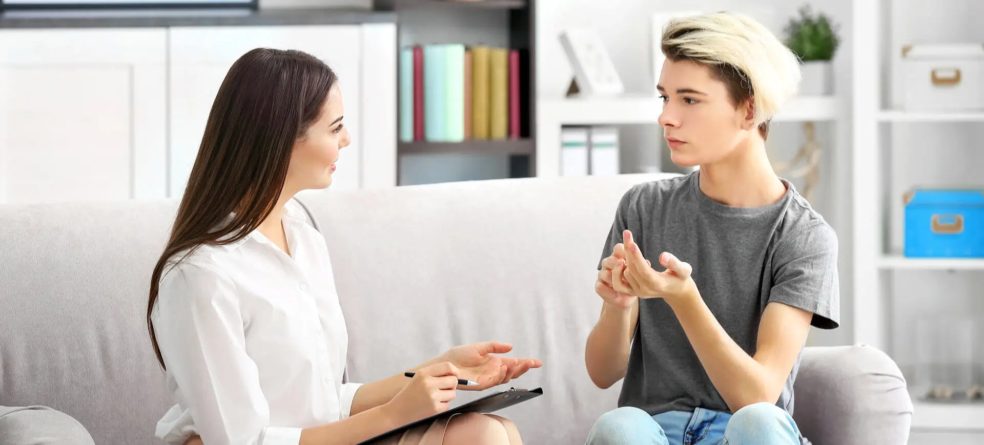 young man having a consultation